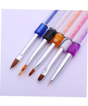 minkissy False Tip Builder Brush Nail Brush Pen Flat Brush Pen Gel Nail Brush Dual Brush Pens Purple Manicure medium Purple - Buy Online on GoSupps.com