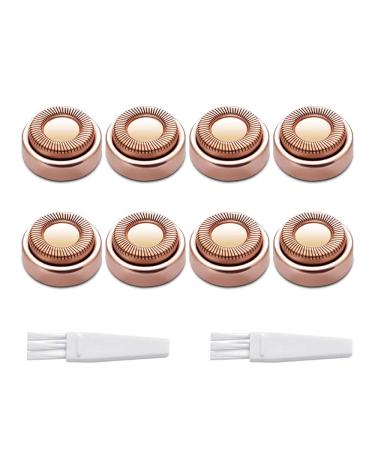 tuokiy Facial Hair Remover Replacement Head,Generation 1 Single Halo,18K Rose Gold Plated Blades,8 Count, First Generation (FIT with GEN 1 HAIR REMOVER)