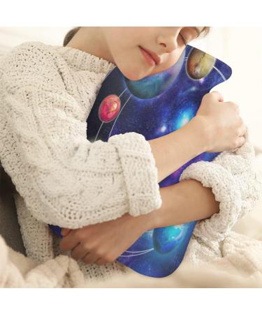 2L Hot Water Bottle with Cover - Pain Relief Heating Bag for Cold & Heat Therapy Menstrual Cramps Feet & Hand Warmer - Solar System Design - Buy Online on GoSupps.com