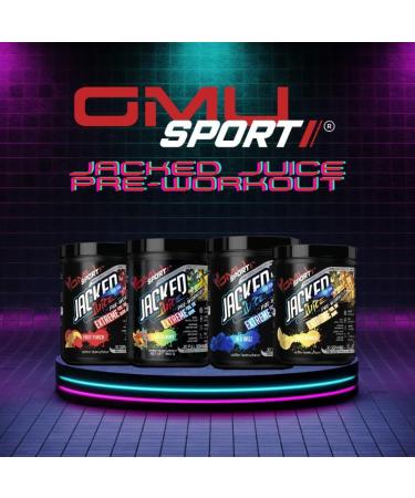 GMU SPORT Jacked Juice Pre Workout | Explosive Energy Focus & Muscle Pumps | 8g Citrulline Malate 3g Creatine Beta Alanine Alpha-GPC | 250mg Caffeine | 40 Servings Watermelon - Buy Online on GoSupps.com