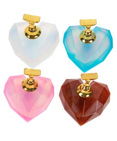 Beatifufu 4 Sets Nail Holder Manicure Racks Manicure Tool Nail Tip Holders Nail Tip Display Stand Nail Art Base Nail Stand Nail Art Tools Nail Art Stand Nail Display Stand Nail Display Tool