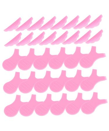 Healeved 1 Set Eyelash Silicone Gasket Triple Pink Fake Eyelashes Plastic