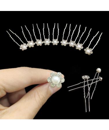 30-Piece Wedding Hair Accessories Set - U-Shaped Hairpins with Pearls & Rhinestones for Bridal Hairstyles & Bridesmaid Parties - Buy Online on GoSupps.com