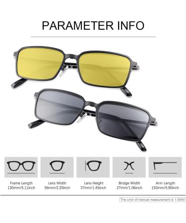 Buy Miryea Progressive Multifocal Reading Glasses for Men & Women | 2 Magnetic Polarized Sunglasses Clips | Black 3.0x - International Shipping Available - Buy Online on GoSupps.com