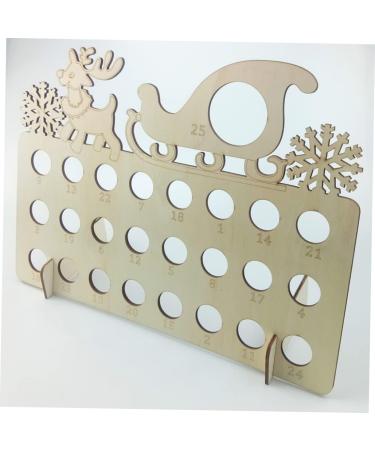 Zerodeko 1pc Xmas Calendar Wooden Plaque Calendar Christmas Advent Calendar Ornaments Chocolate - Buy Online on GoSupps.com