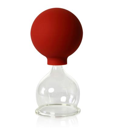 Cupping glass with suction ball 45mm for professional medical fireless cupping hand -blown hand -blown cupping glass cupping glasses Lauschaer glass The original
