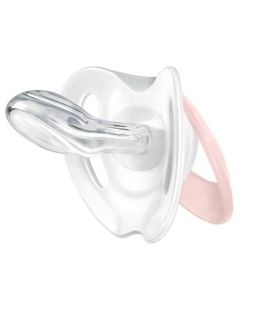 Buy NUK Genius Silicone Pacifier for 0-6 Months - Personalized Name White/Pink Size 1 - 1 Pack - Buy Online on GoSupps.com