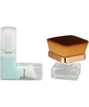 Liquid Foundation Brush Double Ended Makeup Brush Soft Hair Die Casting Strong Powder Grasping 2pcs for Home Use - Buy Online on GoSupps.com