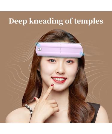 Louffy Electrical Head Massager - Vibration Hot Compress & Bluetooth Relaxation Therapy - Relieve Headaches & Stress - Easy to Use & Durable (Pink) - Buy Online on GoSupps.com