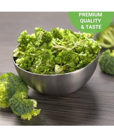 Nutristore Freeze Dried Broccoli: 20 Servings, 5.64 OZ, 25 Year Shelf Life - Healthy Snack, Amazing Taste | Emergency Survival Food - Buy Online on GoSupps.com