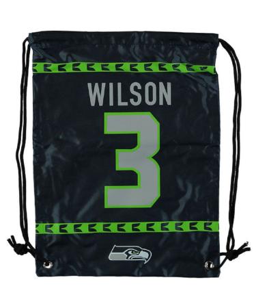 Seattle Seahawks Wilson R. #3 Drawstring Backpack