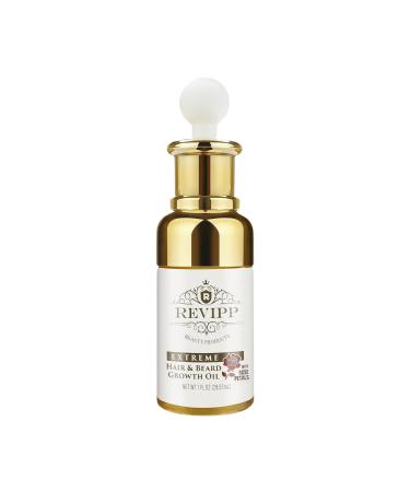 REVIPP Hair & Beard Oil with Rose Petals | 100% Natural Formula | Stops Itching Dandruff Minimizes Grey Hair | Optimal Growth | Nourishing Softening Strengthening | Peppermint Scent 1 oz