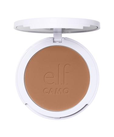 e.l.f. Camo Powder Foundation Lightweight Primer-Infused Buildable & Long-Lasting Medium-to-Full Coverage Foundation Medium 375 N Medium 375 N 8 g (Pack of 1)