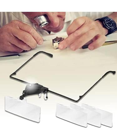 Headband Magnifier with LED Light Eyeglass Magnifier 1.5X 2.5X 3.5X Eyeglass LED Magnifier Hands Full of Stars