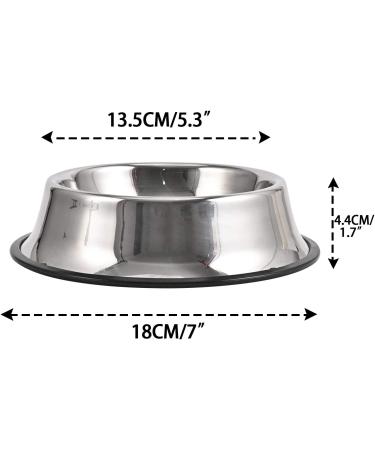 2-Pack Stainless Steel Dog Bowls with Anti-Skid Base - Ideal for Small/Medium/Large Pets - 8oz Capacity - Non-Slip Pet Feeder and Water Dish for Dogs, Puppies, Cats, and Kittens - Buy Online on GoSupps.com