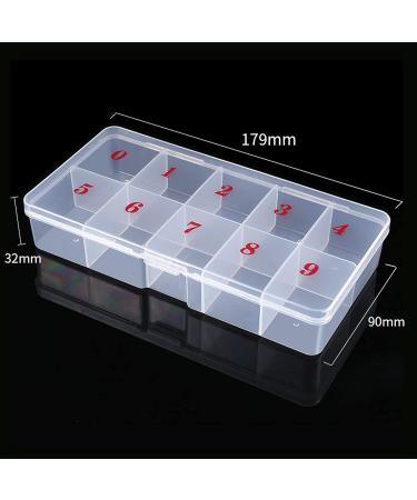 Geeker Chip 500 Pcs Acrylic Artificial Nails - French Ballerina Nail Tips in Clear Box - 10 Sizes Women - 500 Pack - Buy Online on GoSupps.com