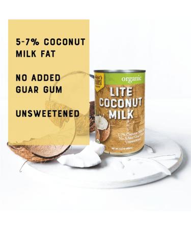 Organic Light Coconut Milk by Nature's Greatest Foods - 13.5 Oz - No Guar Gum  No Preservatives - Gluten Free  Vegan and Kosher- 5-7% Coconut Milk Fat  Unsweetened (12-Pack) Organic Lite 12 Pack - Buy Online on GoSupps.com