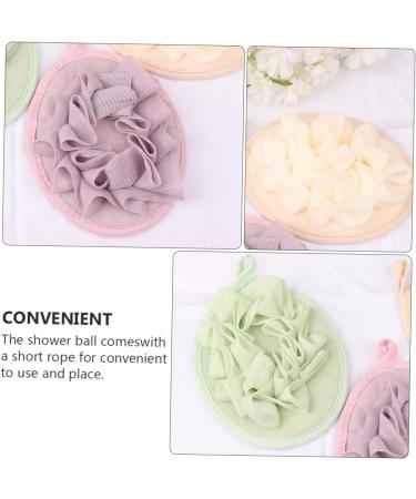 4pc Hemoton Natural Sponge Bath Ball Set | Exfoliating Body Scrubber & Bubble Maker - Buy Online on GoSupps.com