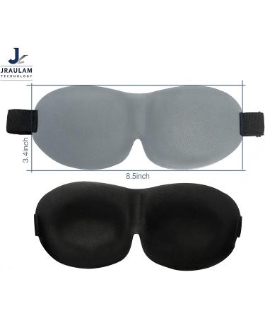 JrauLam Eye Mask for Sleeping - Soft and Comfortable Night Blindfold in Gray - Buy Online on GoSupps.com