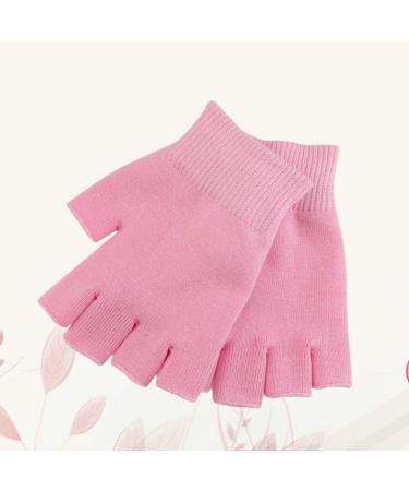 SUPVOX Finger Touch Screen Gloves Gel Heals Dry Skin and Cracked Hands Fingerless Moisturizing Gloves (Pink) - Buy Online on GoSupps.com