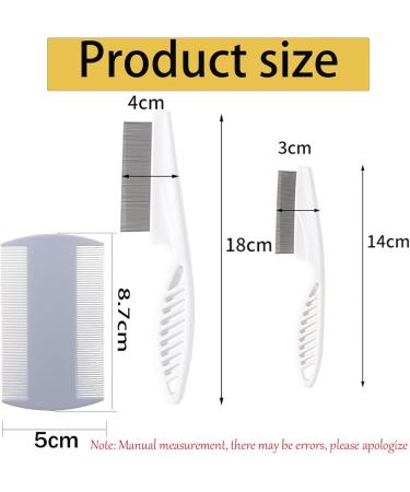 Flea Comb for Dogs Cats BAIYSFFG 3 PCS Dog Hair Comb Grooming Tool for Removing Tear Stains Fleas Dandruff Lice - Buy Online on GoSupps.com