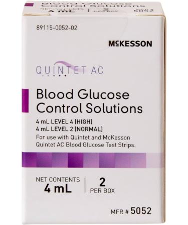 McKesson Quintet AC Blood Control Solution for Glucose Meter - Level 1/Level 2 - 1 Count - Buy Online on GoSupps.com