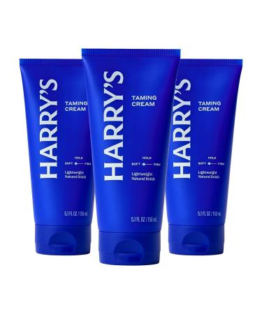 Harry's Hair Taming Cream | Lightweight & Natural Finish | 5.1 Fl Oz 3 Pack Fresh and subtle with hints of coconut and calming herbs 5.10 Fl Oz (Pack of 3)