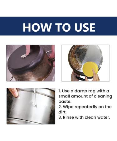 Stainless Steel Cleaning Wax Magical Nano-Technology Stainless Steel Cleaning Paste Stainless Steel Rust Remover Stainless Steel Cleaner for Appliances Cookware Metal Polishing Paste (3Pcs) - Buy Online on GoSupps.com