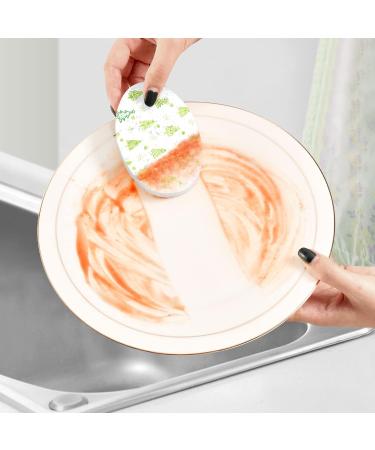 3-Pack Cleaning Kitchen Sponges Oval Christmas Tree Kitchen Cellulose Dishwashing Wood Pulp Cotton - Buy Online on GoSupps.com