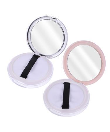 VINTORKY 2pcs Dispensing Empty Toner Mens Protein Powder Cosmetic Powder Case Powder Compact Glass