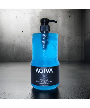 Agiva Shaving Gel Razor Burn Comfort 1000 ml Men's Shaving Gel - Men's Beard Shaving Gel for Smooth and Irritation-Free Shaving Fresh Comfort Prevents Cuts and Razor Burns - Buy Online on GoSupps.com