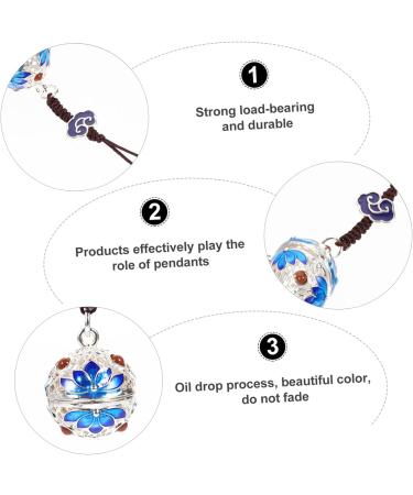 2pcs Sachet Ball Pendant DIY Crafts Phone Strap Cell Hollowed Charm Pendant for DIY String Hanging Silverx4pcs 11X2.3CMx4pcs - Buy Online on GoSupps.com