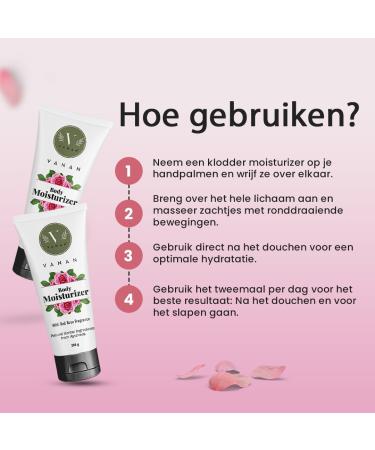 Vanan Body moisturizer with red rose fragrance and natural herbal ingredients from Ayurveda - Buy Online on GoSupps.com