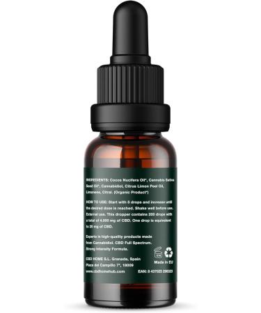 CBD HOME Oils CBD Oil 40 10 ml Full Spectrum Based on Coconut Oil MCT and Organic Hemp Seed Oil Omega 369 Certified Cannabidiol 4000 mg Made in the EU - Buy Online on GoSupps.com