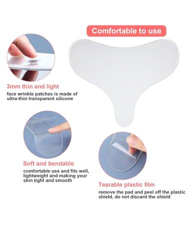 Xiwei 10pcs Anti-Wrinkle Face Patches - Reusable Smoothing Pads for Forehead Neck Chest Cheek & Lip Wrinkles | Overnight Prevention - Buy Online on GoSupps.com