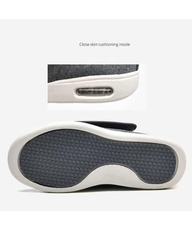 Adjustable Closure Diabetic Shoes for Men & Women - Air Cushion, Breathable Mesh, Swollen Feet Relief - Light Gray, Size 11 - Buy Online on GoSupps.com