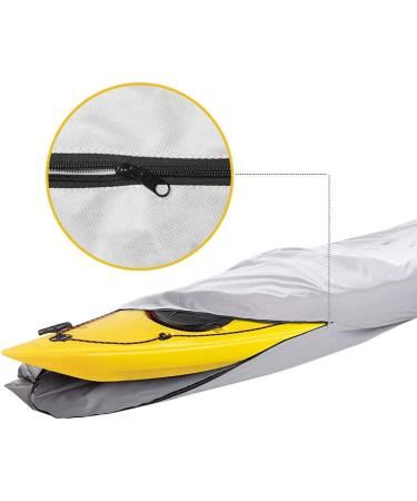 Waterproof 600D Heavy Duty 16ft Kayak Cover - Fits Kayak/Canoe up to 16ft Long, Beam Width up to 36in - Grey - Buy Online on GoSupps.com