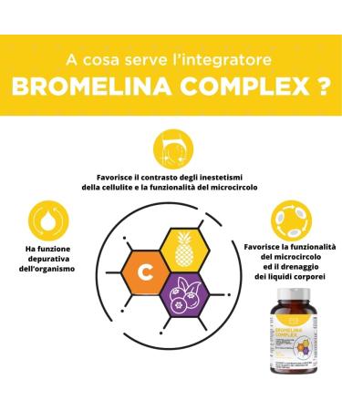 FORTEBRACCIO PHARMA SRL Bromelain Complex Natural diuretic against cellulite and water retention promotes microcirculation and drainage made in Italy 120 capsules - Buy Online on GoSupps.com