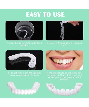 Couple False Teeth Veneers - Cosmetic Provisional Dentures for Men & Women | Lightweight Artificial Teeth - Buy Online on GoSupps.com
