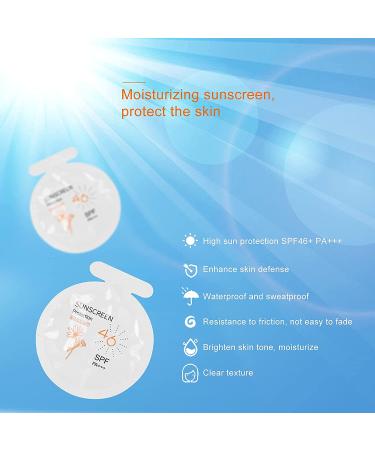 SPF46+ Moisturizing Sunscreen 3ml x 20 Bags - Portable Waterproof & Sweatproof Sunblock for Face, Neck, Legs & Body - Daily Use & Travel - Buy Online on GoSupps.com