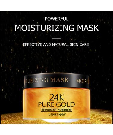 VENZEN 24K Pure Gold Niacinamide Hydrating Sleep Mask - Luxury Rejuvenation & Moisturizing Skin 120g | International Shipping Available - Buy Online on GoSupps.com