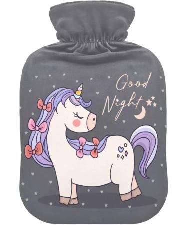 Naanle Unicorn Hot Water Bottle - 2L Transparent Bed Warmer for Pain Relief & Cold Therapy | Ideal for Hands & Feet - Buy Online on GoSupps.com