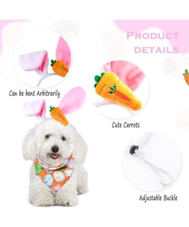 Easter Dog Costume Set: Bunny Ears Headband, Eggs Bandana, Rabbit Chew Toys - Medium to Large Dogs - Easter Party Gifts - Accessories (NO-LED) - Buy Online on GoSupps.com