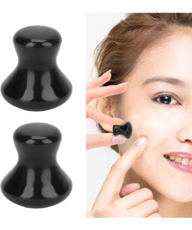 2pcs Black Gua Sha Facial Tools Mushroom Shape Face Lift Tool for Wrinkles Removal Practical Massager Roller Tool for Skin Firming Lightweight Lymphatic Drainage Massager for Home Salon - Buy Online on GoSupps.com