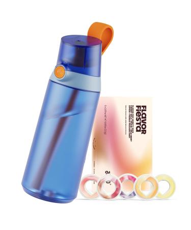 air up Bouteille d'eau Click Dolphin Blue - Kit de d marrage original (621 ml) avec dosettes en 5 saveurs - Bouteille avec ar me sans sucre - Passe au lave-vaisselle - Sans BPA