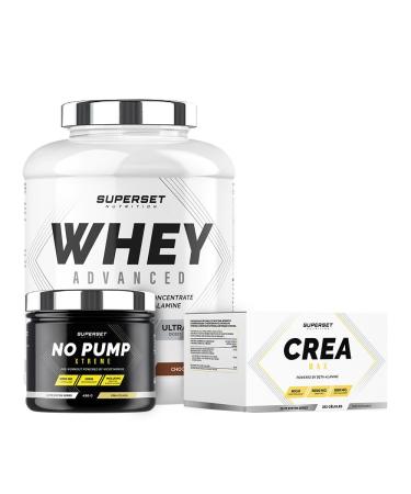 Superset Nutrition Confirmed program for lean muscle gain 100 Whey Protein Advanced 2kg Chocolat No Pump Xtreme Pina Colada Cr a Max