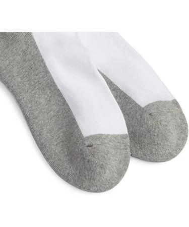 Jefferies Socks Big Boys' Seamless-Toe Quarter Athletic Socks 6-Pack - White/Grey, Medium Size - Buy Online on GoSupps.com