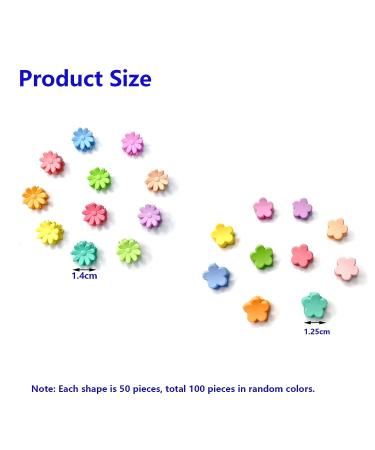 MOODKEY 100PCS Kids Hair Clips - Cute Daisy Flower Mini Claw Clips for Girls in Random Candy Colors - Buy Online on GoSupps.com