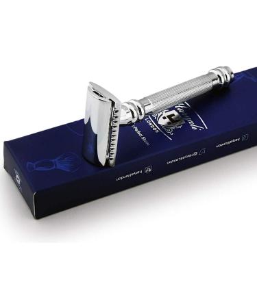 Designer Stainless Steel DE Razor | Premium Men's Classic Shave | Perfect for International Shipping - Buy Online on GoSupps.com