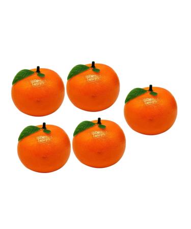 COOPHYA Kitchen Fruit 5pcs Orange Model Toddler Toy Home Accessories Artificial Fruits Fake Fruit Model Kids Toy Simulation Oranges Models Photo Props Child Plastic High Simulation
